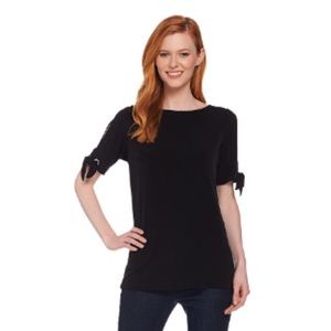 Susan Graver Liquid Knit Short Sleeve Top